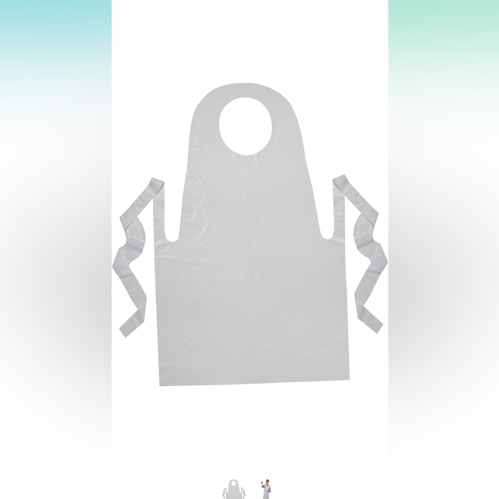 Youth White Disposable Apron for crafting.